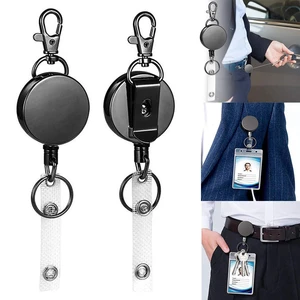 High Elasticity Cable Keychain Return Retractable Key Holder Outdoor Keyring Tactical Keychain Telescopic Burglar Chain