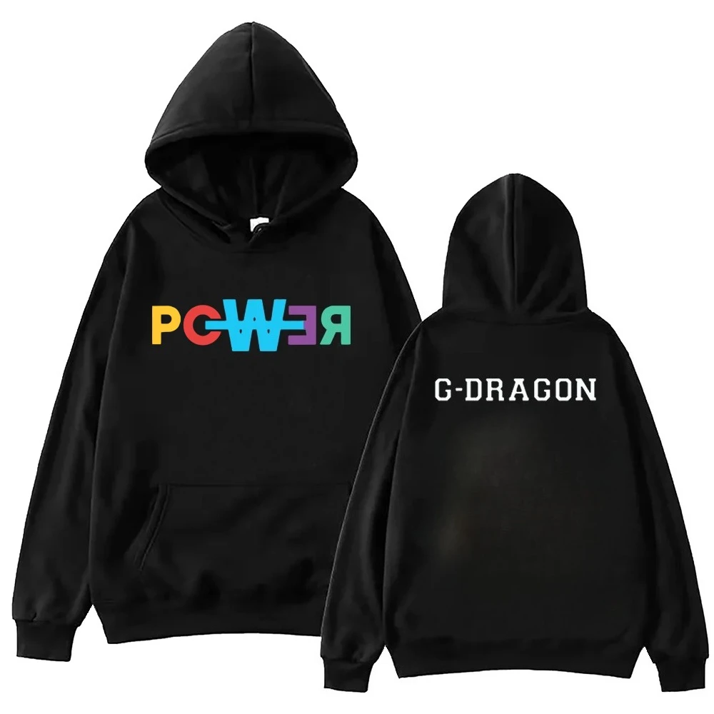 سويت شيرت بغطاء للرأس من G Dragon POWER Same Harajuku Hip Hop #1