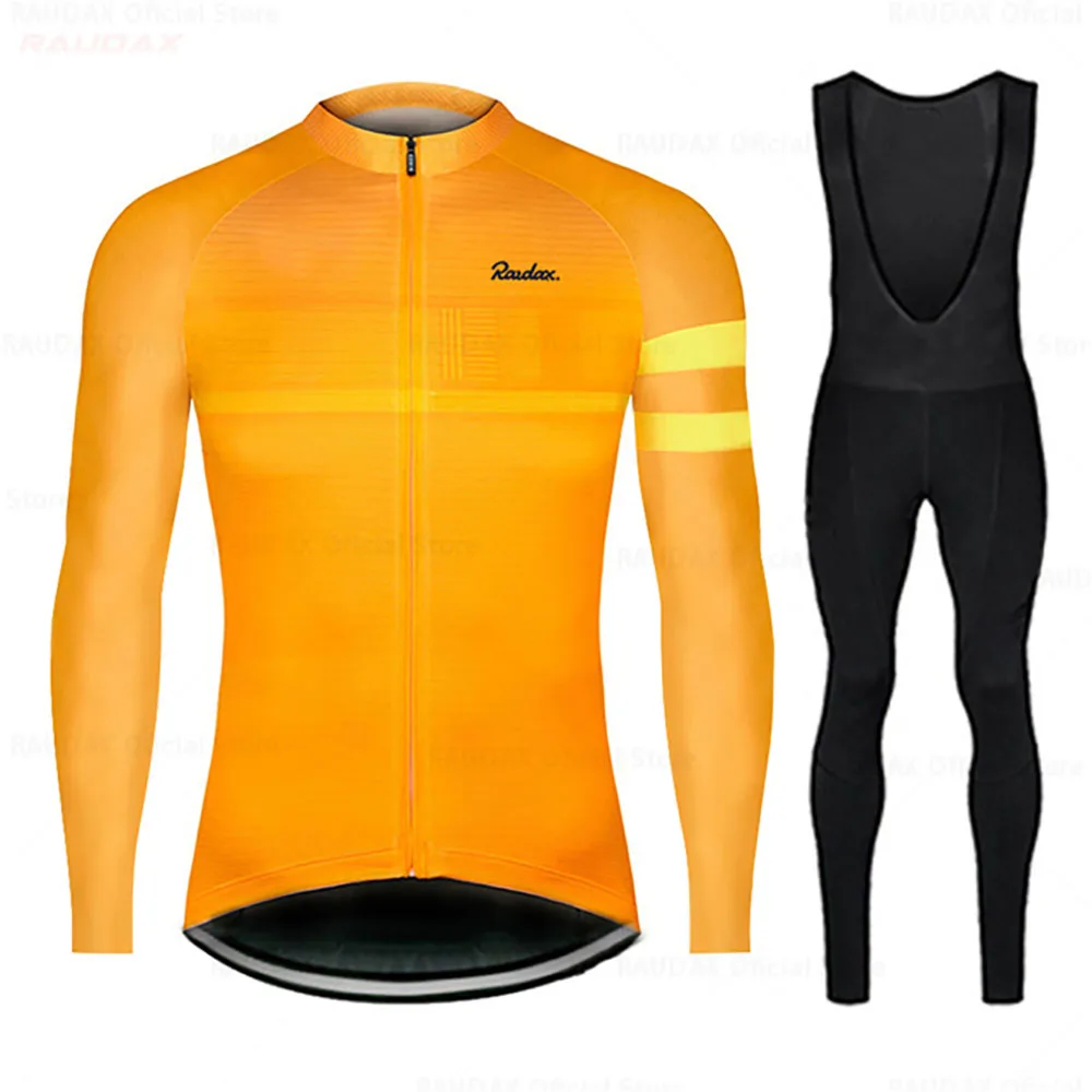 

Raudax 2023 Long Sleeve Cycling Sets Bicycle Clothing Breathable Mountain Cycling Clothes Suits Ropa Ciclismo Verano Triathlon