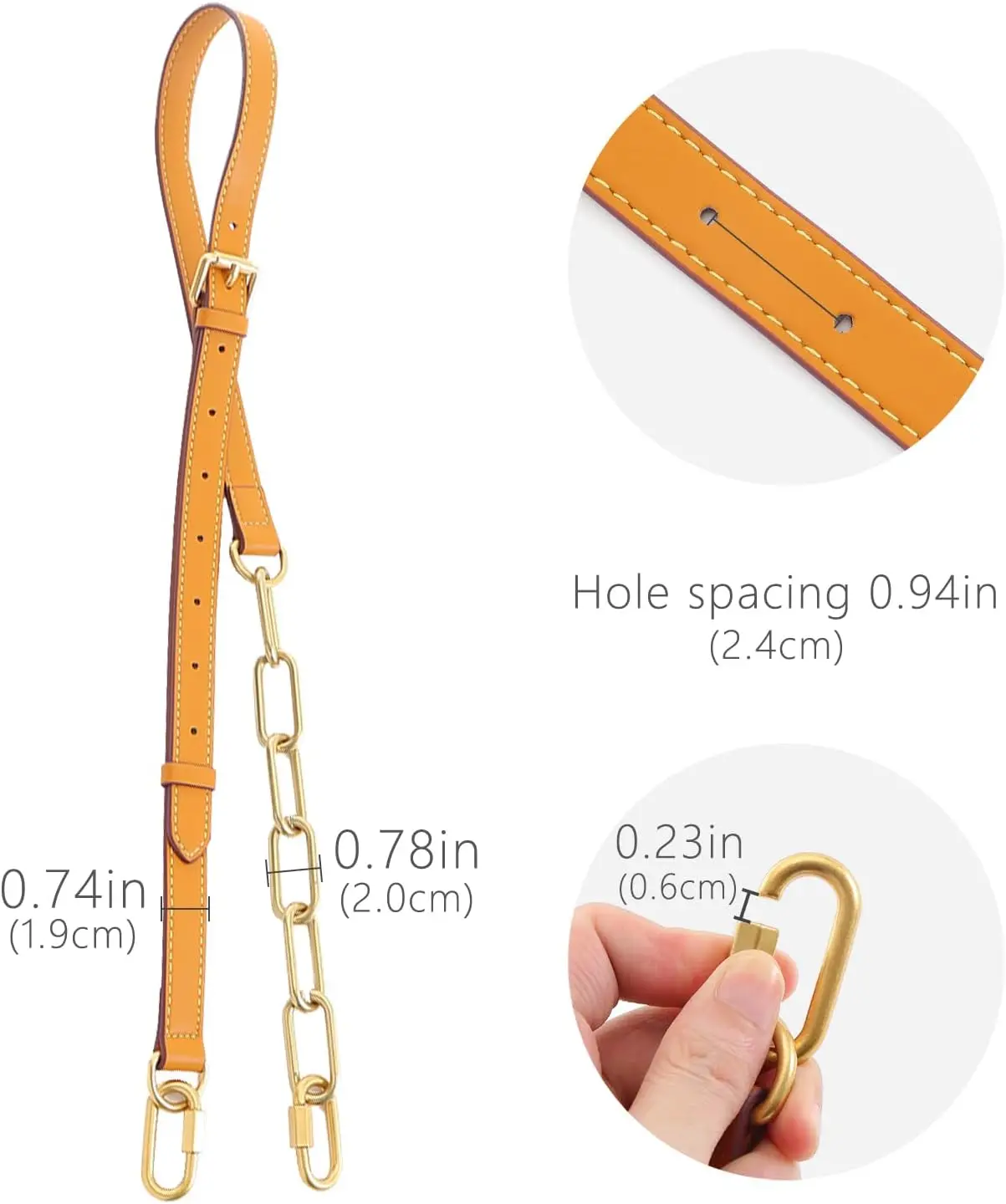 Genuine Leather Purse Strap Adjustable Replacement Crossbody Shoulder Bag Handbag #4