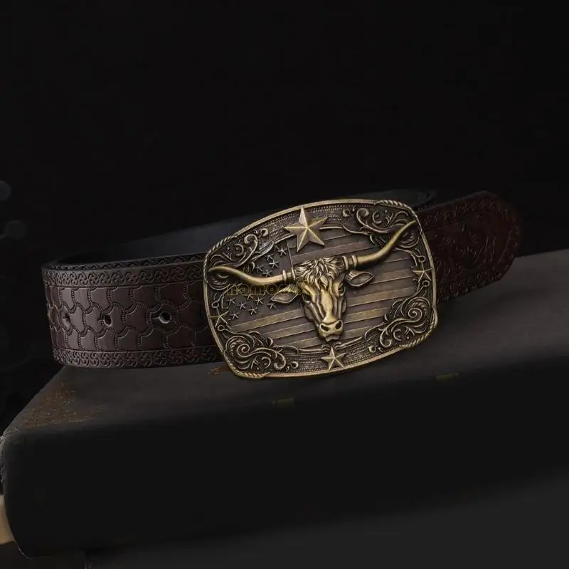 31BF الرجال حزام مشبك حزام الخصر مشبك معدني البقرة رئيس حزام مشبك لأحزمة المشبك