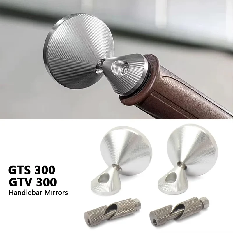 

For Vespa GTV300 GTS300 GTV GTS 300 Handlebar End Mirrors Motorcycle Accessories Left Right Rearview Lens Glass Kit