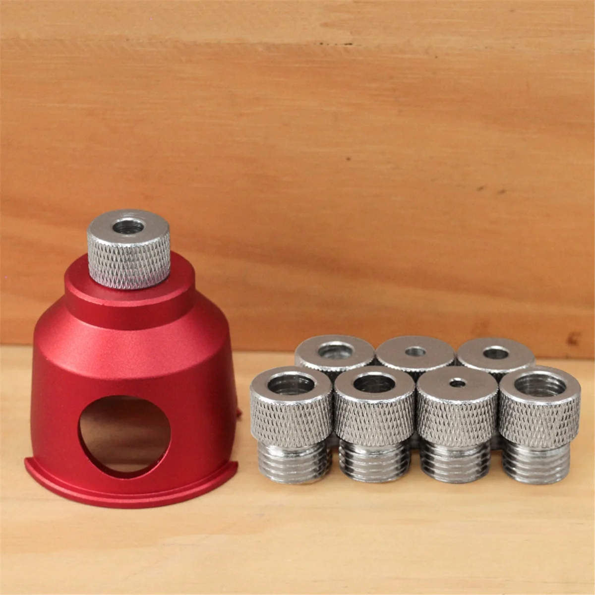 ABNJ 8 Steel Drill Bushings Vertical Drill Guide Pocket Hole with 3-10mm Drill 90 Degree Straight Hole Drilling Positioner