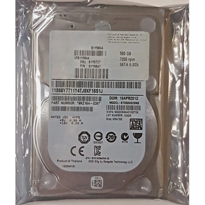 

100%New In box 3 year warranty 81Y9844 500GB 7.2K 2.5" SATA x3500M4 x3650M4 Need more angles photos, please contact me