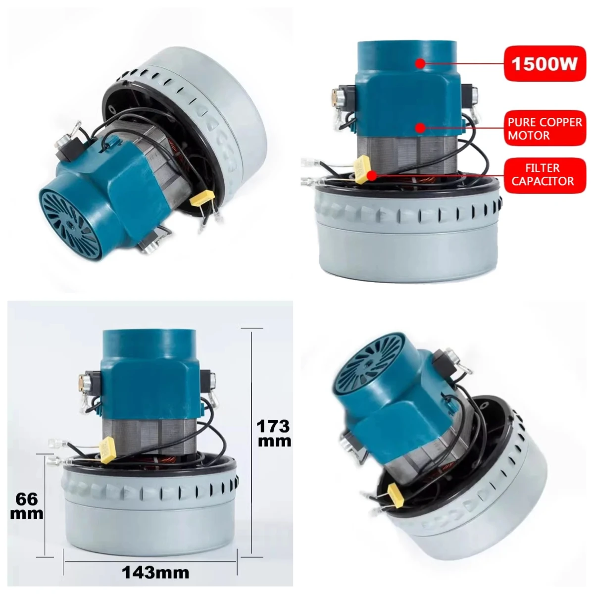 1500W high power vacuum cleaner motor auxiliary accessories  durable cleaning equipment part