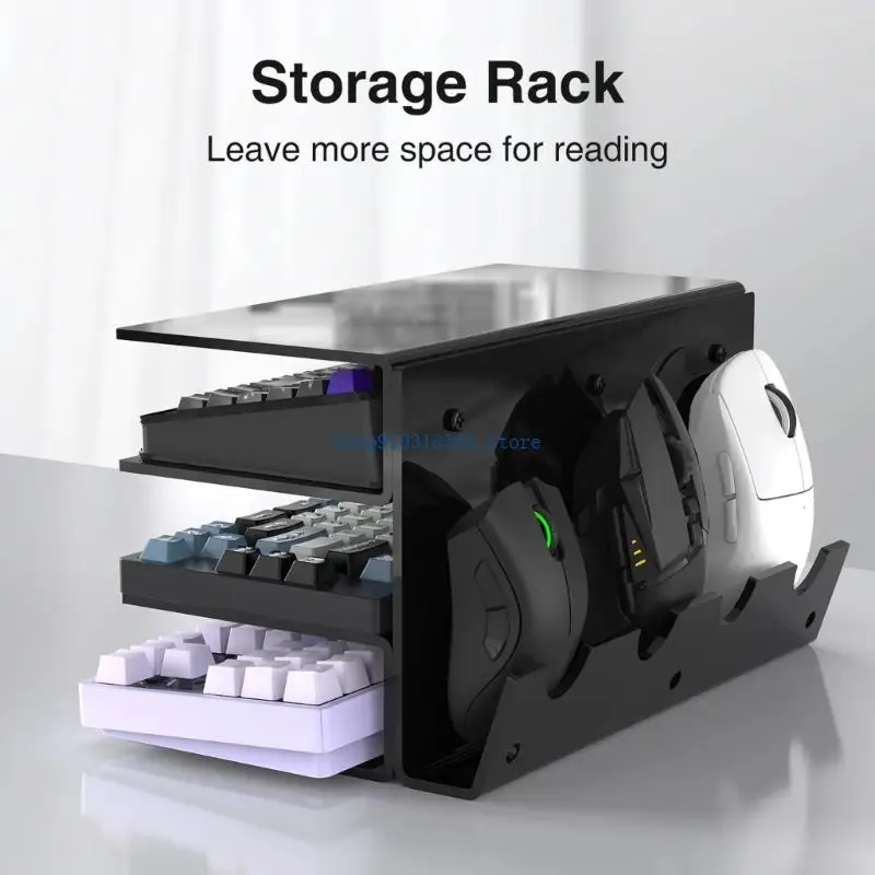 Sleek Acrylic Keyboard Holder Modern Keyboard Holder Keyboard Stand Storage Rack for Homes, Offices, Exhibitions