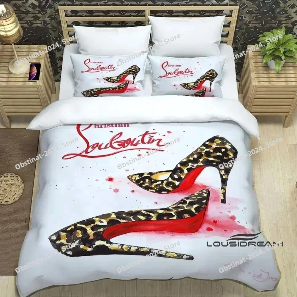 

Fashion Christian-louboutin Bedding Set 3D Printing Home Decoration Boy Girl King Size Bedding Set Quilt Cover Pillowcas