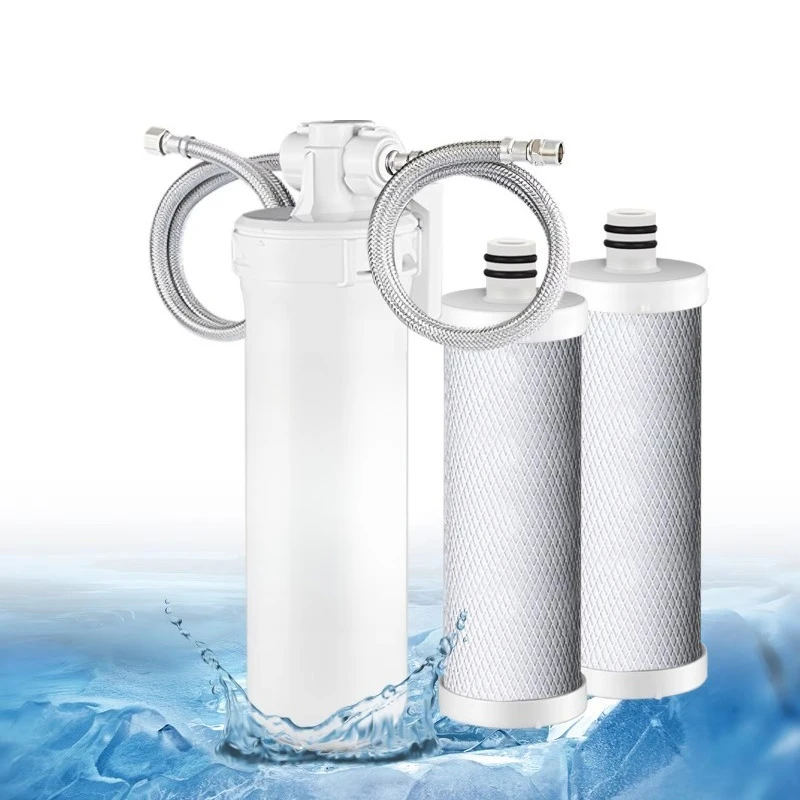

Activated ceramic activated carbon water purifier under household manual sink provides power for purification