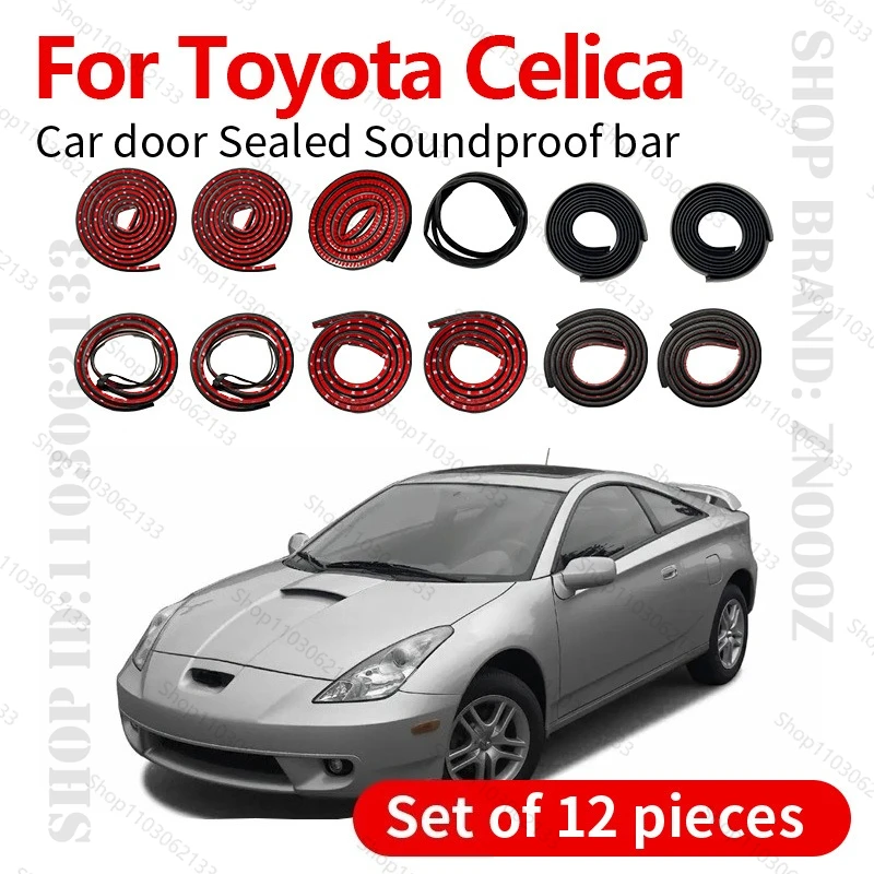 

For 1970-1999 Tovota celica Car Door Strip Rubber Double Layer Sealing Protector Soundproof Strip Dustproof Seal Strip 12PCS Set