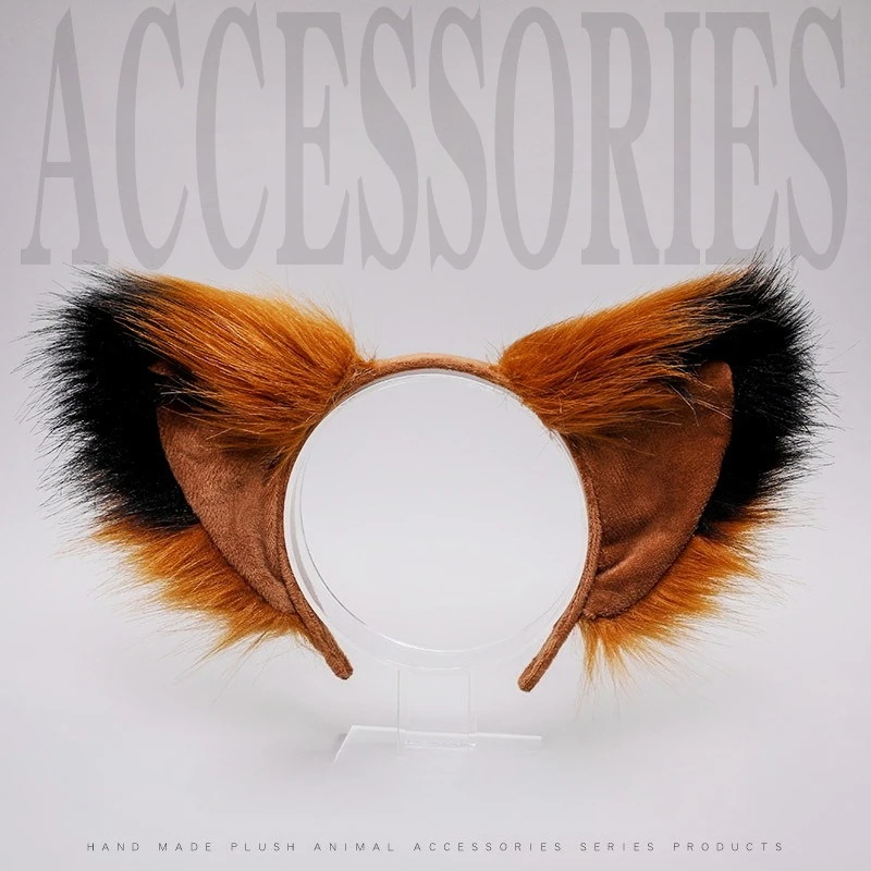 

A cute Japanese plush accessory cosplay headgear braid ear beast headband