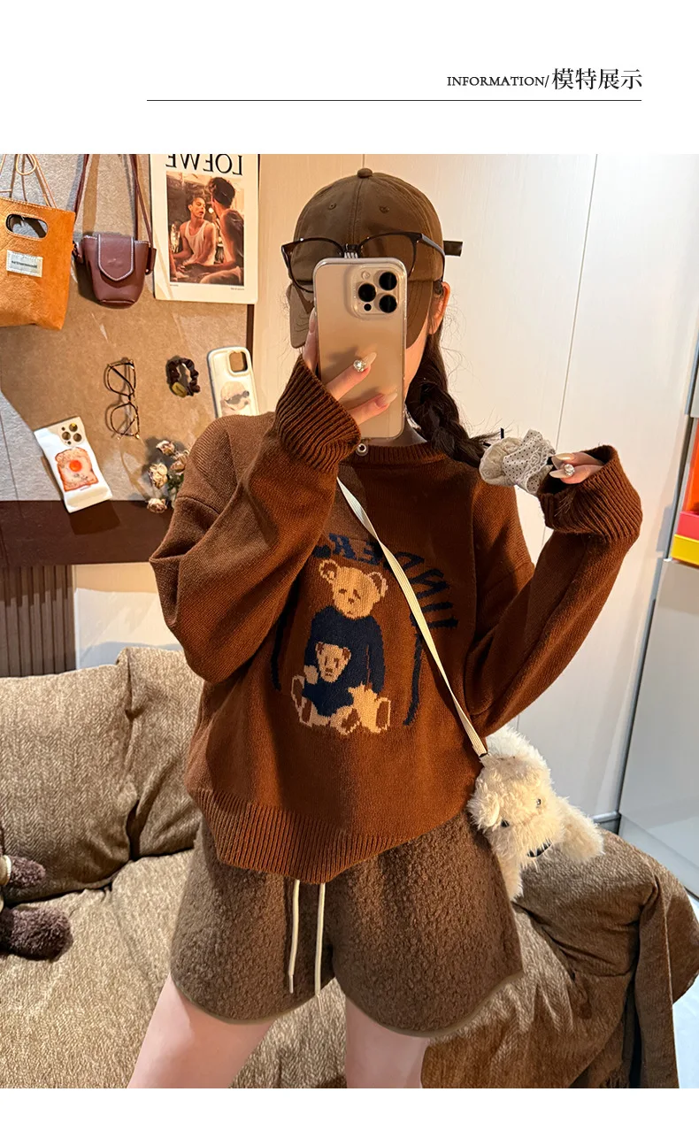 Autumn Winter Faux Lamb Wool Warm Shorts for Women Kawaii Sweet Soft Homewear Shorts Spicy Girl Streetwear Lace-Up Hot Pants