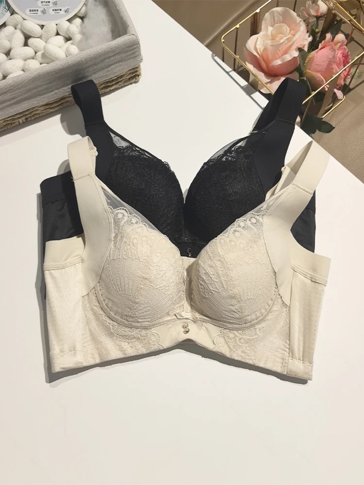 soutien-gorge-en-soie-gomul-queen's-8506b-fin-doux-avec-armatures-5-boucles-effet-push-up-maintien-et-recolte-des-seins-ajustable