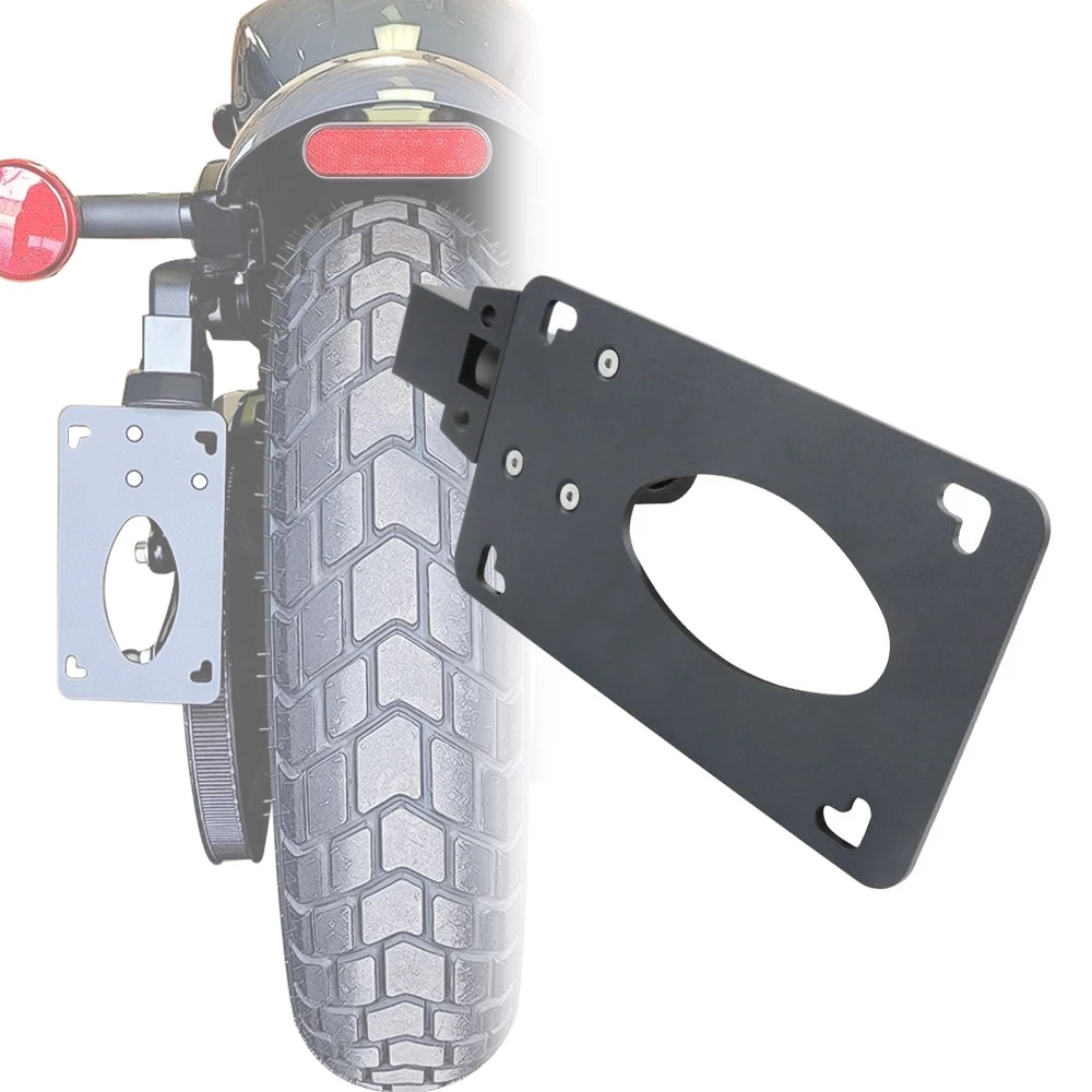 

Motorcycle Side Mount Bracket Vertical License Plate Fender Eliminator Scout Bobber 2018 2019 2020 2021 2022-2024 For Indian