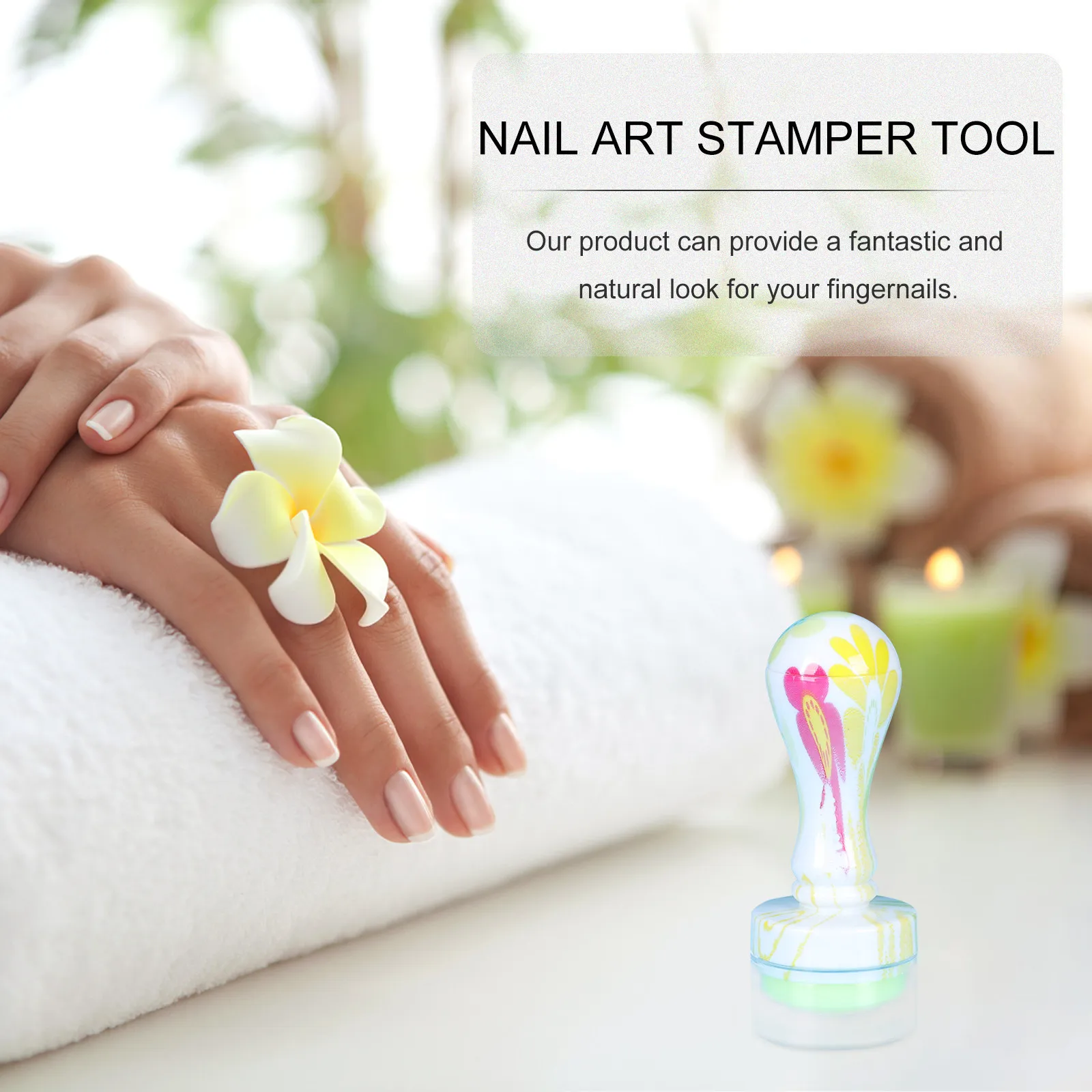2Sets Nail Art Stamper Tool Premium Material Manicure DIY Nail Stamping Stamper Compact Stamping Tool Manicure Accessory