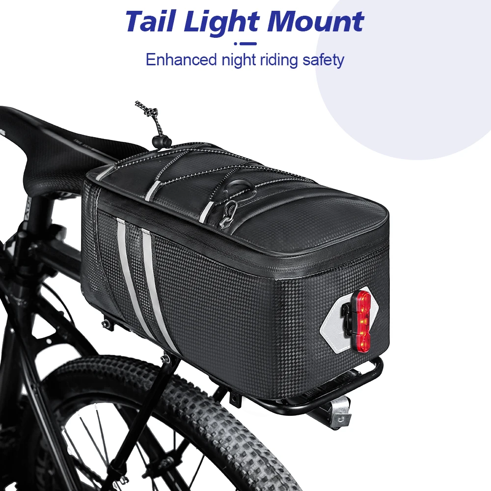 NEWBOLER Fahrrad-Gepäckträgertasche 10L Fahrrad-Hecktasche Wasserabweisende Fahrrad-Gepäckträgertasche Fahrrad-Rücksitztasche Radfahren Bikepacking – Detail 5