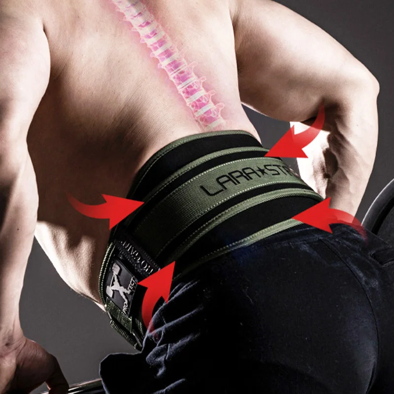 WePackage-Ceinture de levage pour le dos, équipement de fitness, entraînement à haute intensité, squat, Deadlift, soutien de la taille en nylon,