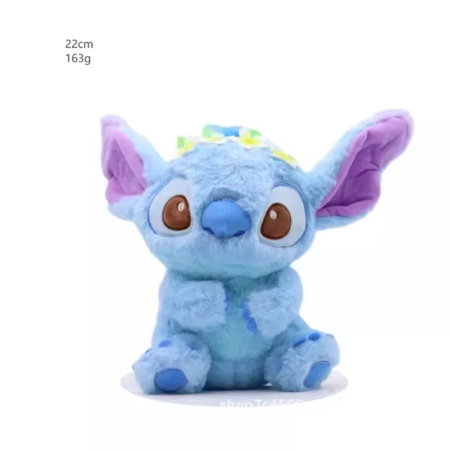 22cm Kawaii Disney Stitch Plush Toys Cartoon Anime Angel Soft Stuffed Doll Home Decor Plushie Toy Girl Birthday Gift