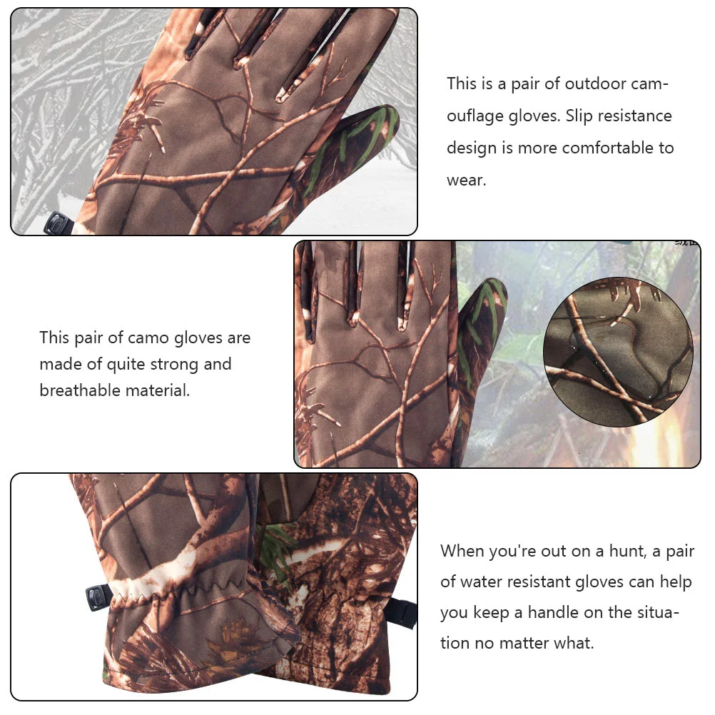 Dress Gloves for Women Hunting Camouflage Warm Full Finger Windproof Outdoor Gear Man