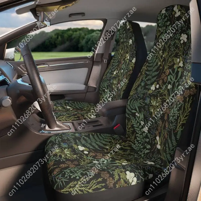 

Green Wildflower Car Seat Covers Universal Environmentally Friendly Interior Decorations Comfortable Breathable Car Seat Covers