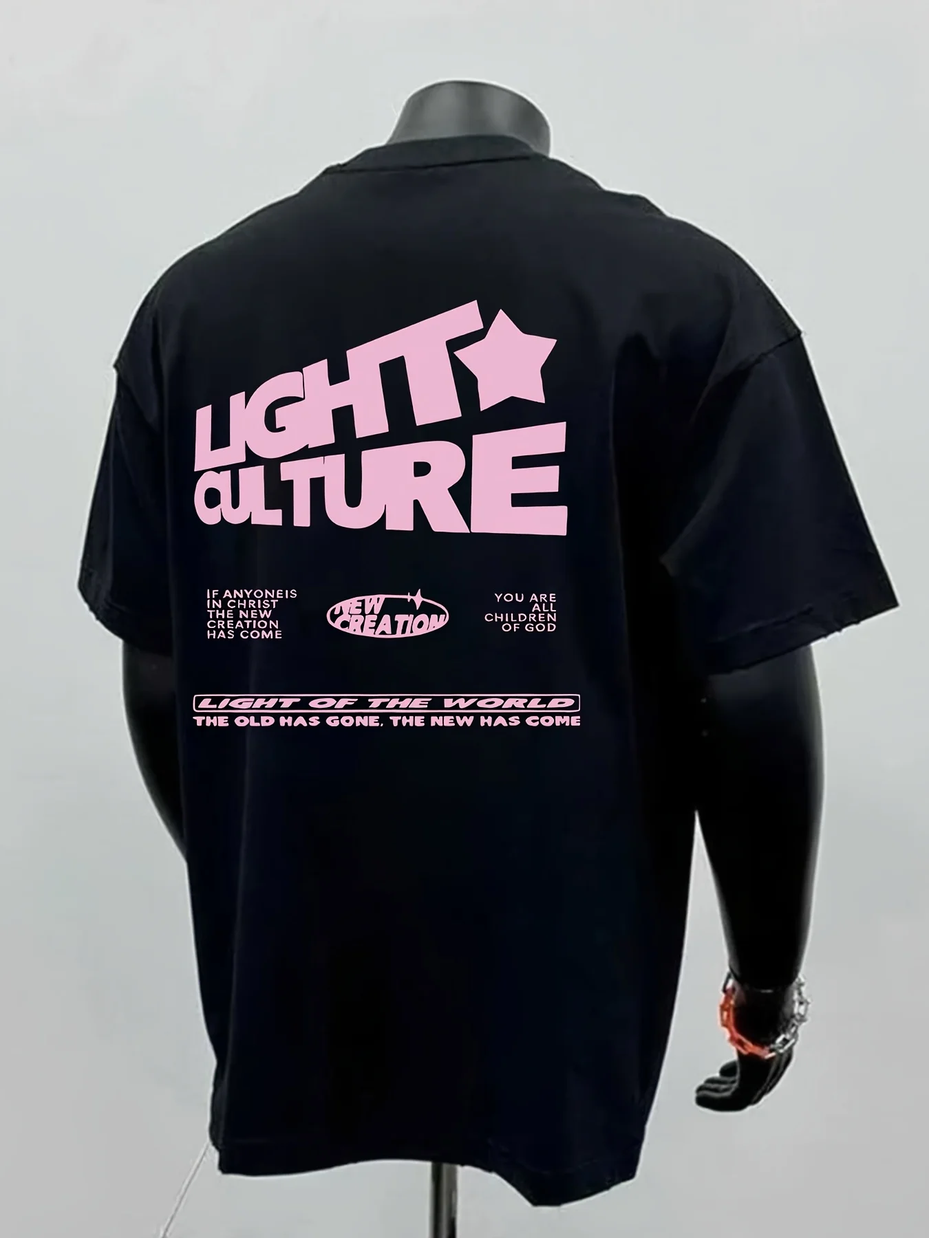 Men American Trendy Short Sleeve T‑Shirt 100% Cotton Crew Neck Printed Top Breathable Sweat‑Absorbent Loose Casual Streetwear