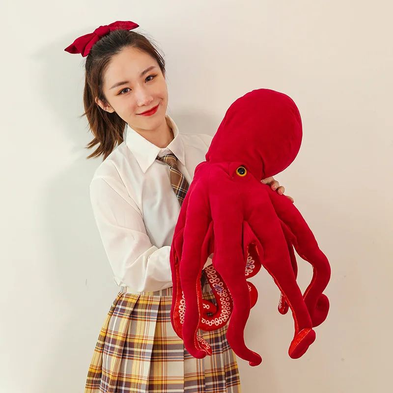 Creative Plush Lovely red Octopus Soft Doll Sea Creatures Artificial Octopus  Kids Toy Birthday Gift