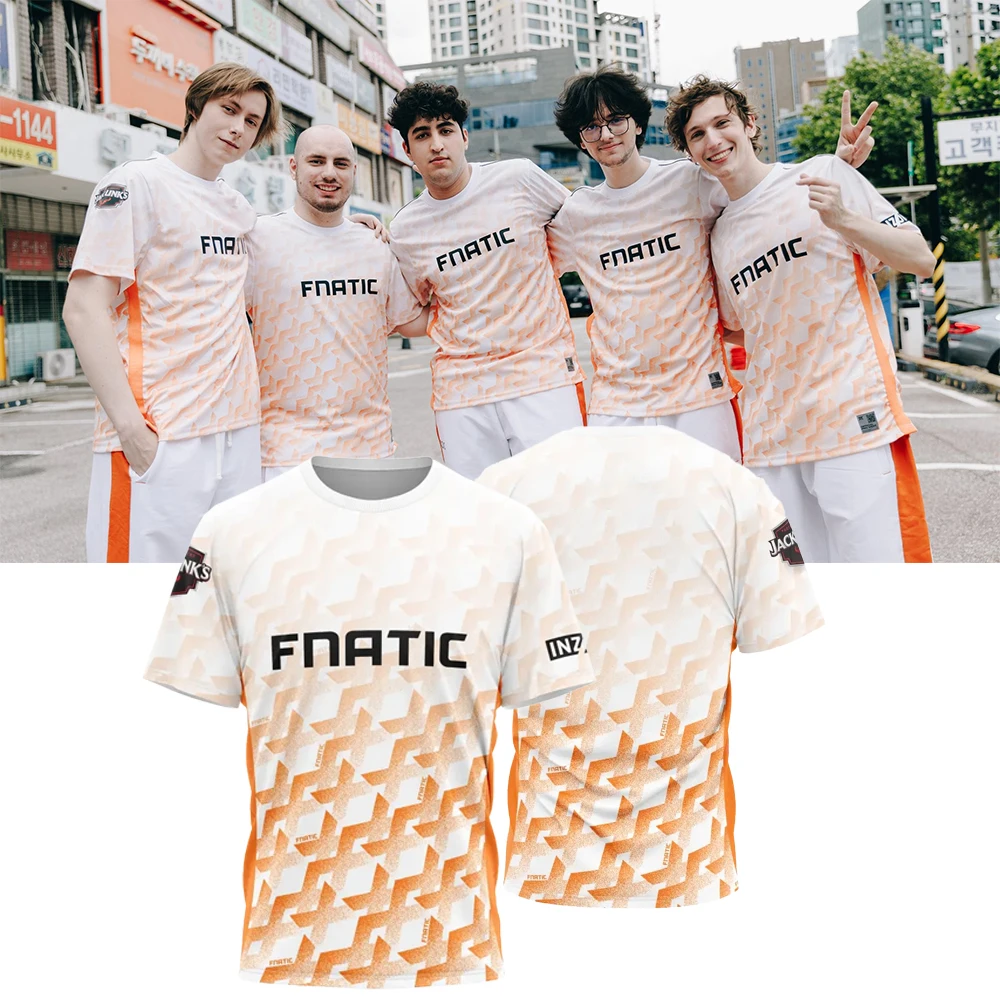 

2024 New FNC E-sports Club Support Men's Jersey League Of Legends CSGO2 Valorant Fashion Tops Fnatic Team Uniform T-shirts