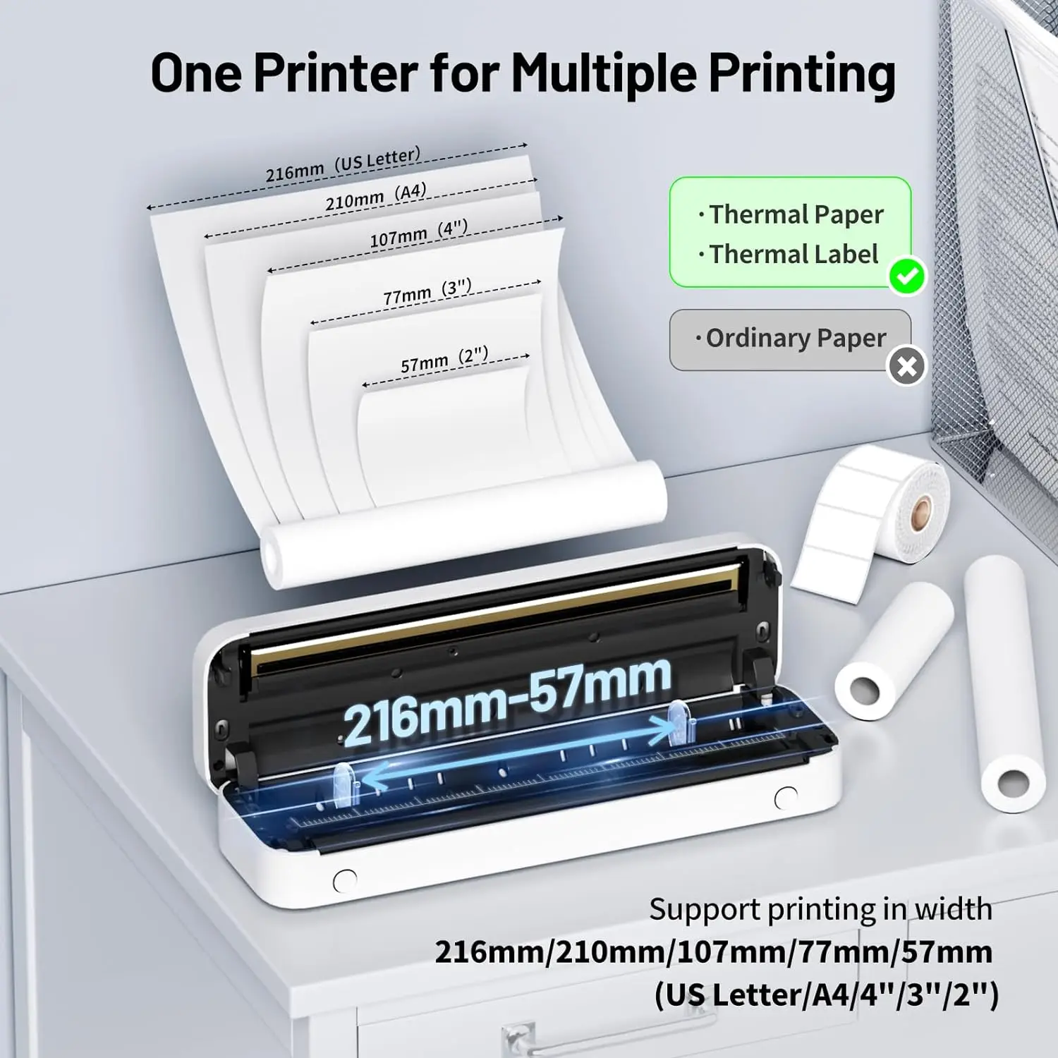 Imagem -03 - Impressora Portátil Impressora Térmica Compacta Papel sem Tinta Uso sem Fio Bluetooth em em em 85 em x 11 em Phomemo-m832