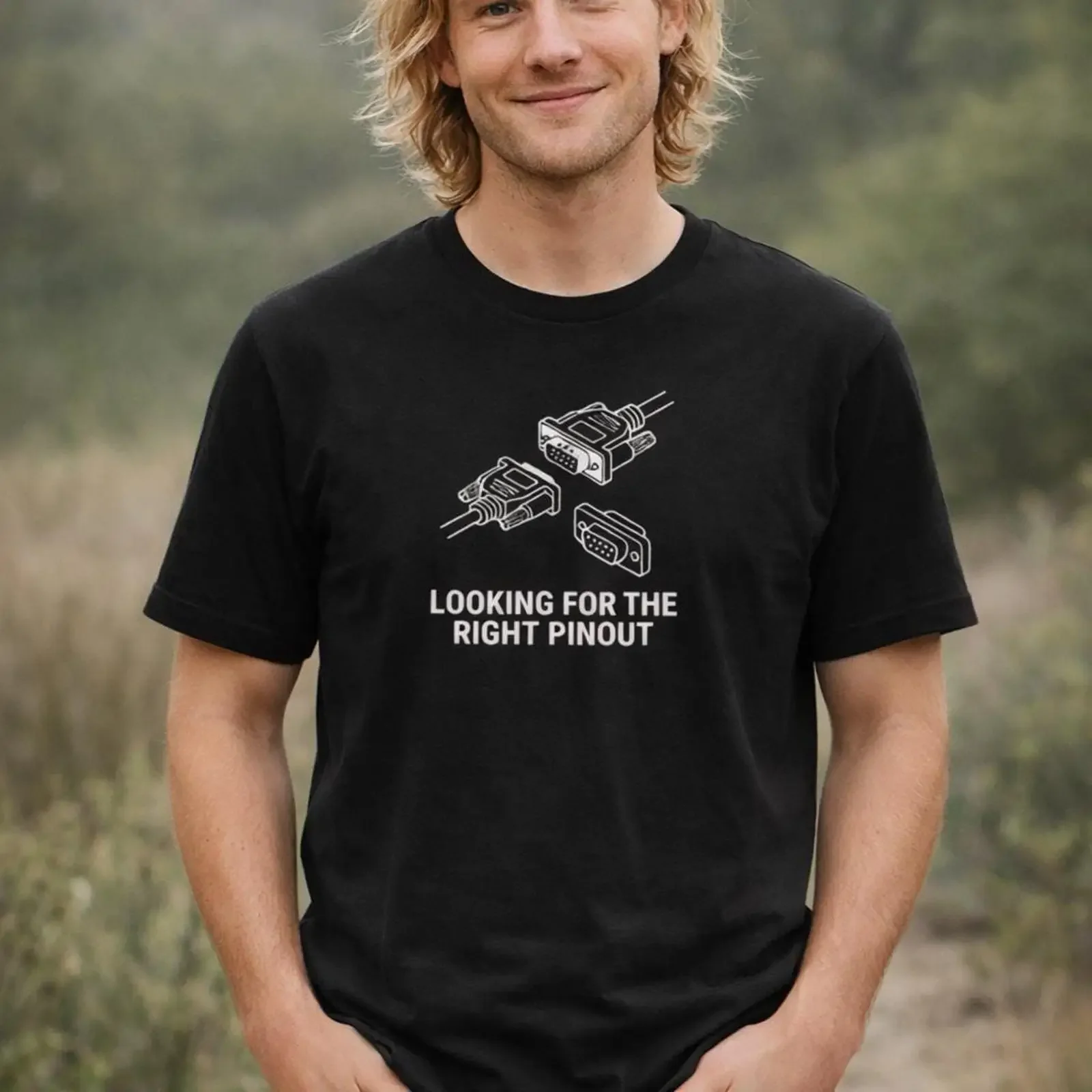 IT Tech PinouT T Shirt Minimalist Hardware Engineer Coder vintage Washed graphic Stretched Versatile Casual