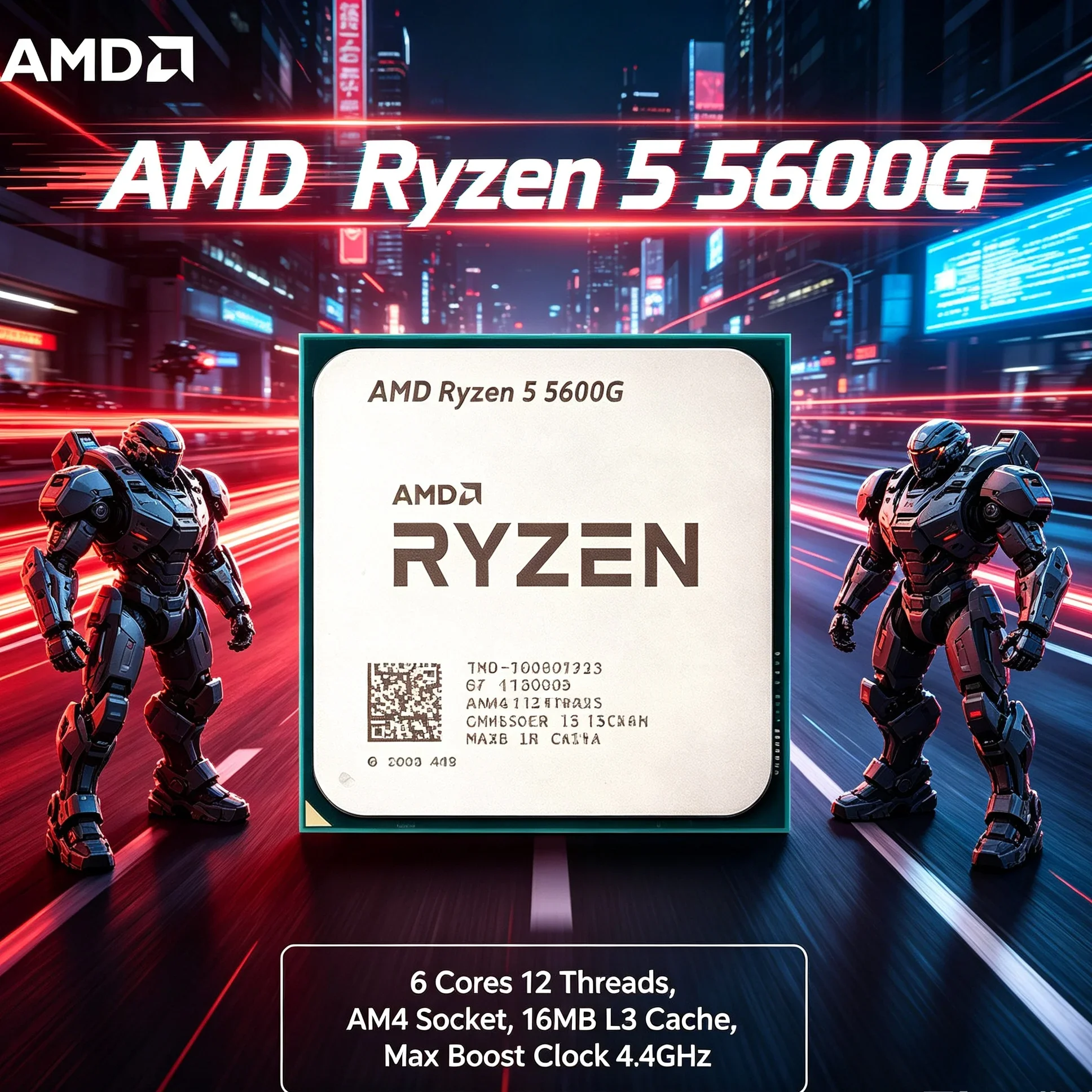 AM4 APU Gaming CPU Ryzen 5 5600G 65W TDP 6 Core 12 Thread DDR4 Desktop Processor