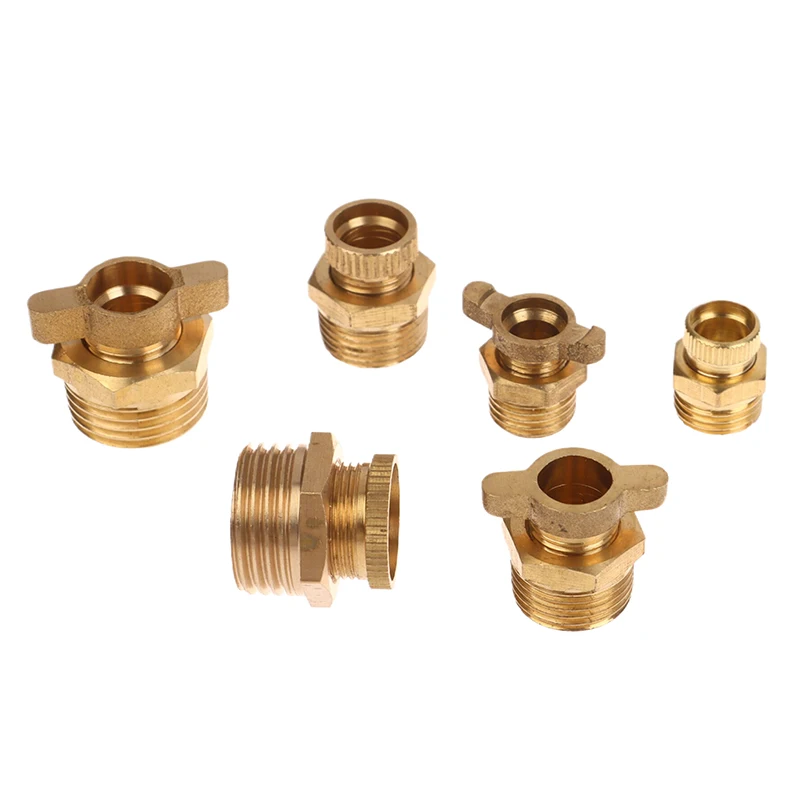 1PC 1/4 3/8 1/2 Brass Drain Valve Air Compressor Drain Valve For Air Compressor Tank Replacement Part