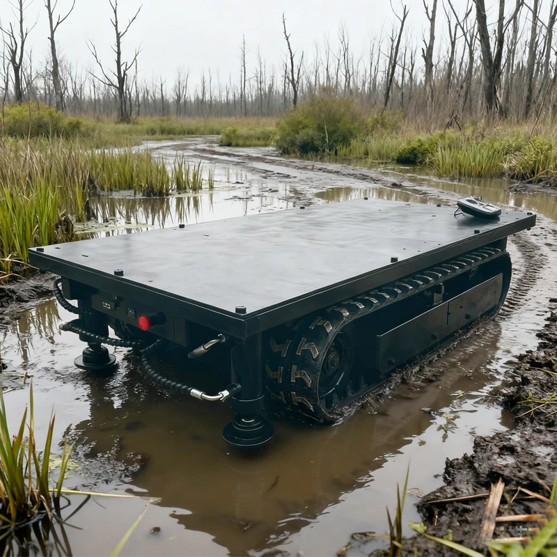 Controlled Electric Crawler Chassis Suspension System 1.5T Load Capacity 2x48V Construction Machinery Parts