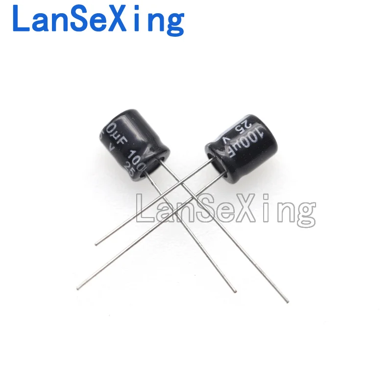 25V100UF inline 100uf 25V electrolytic capacitor volume 5 * 11 6 * 7 6.3 * 11MM