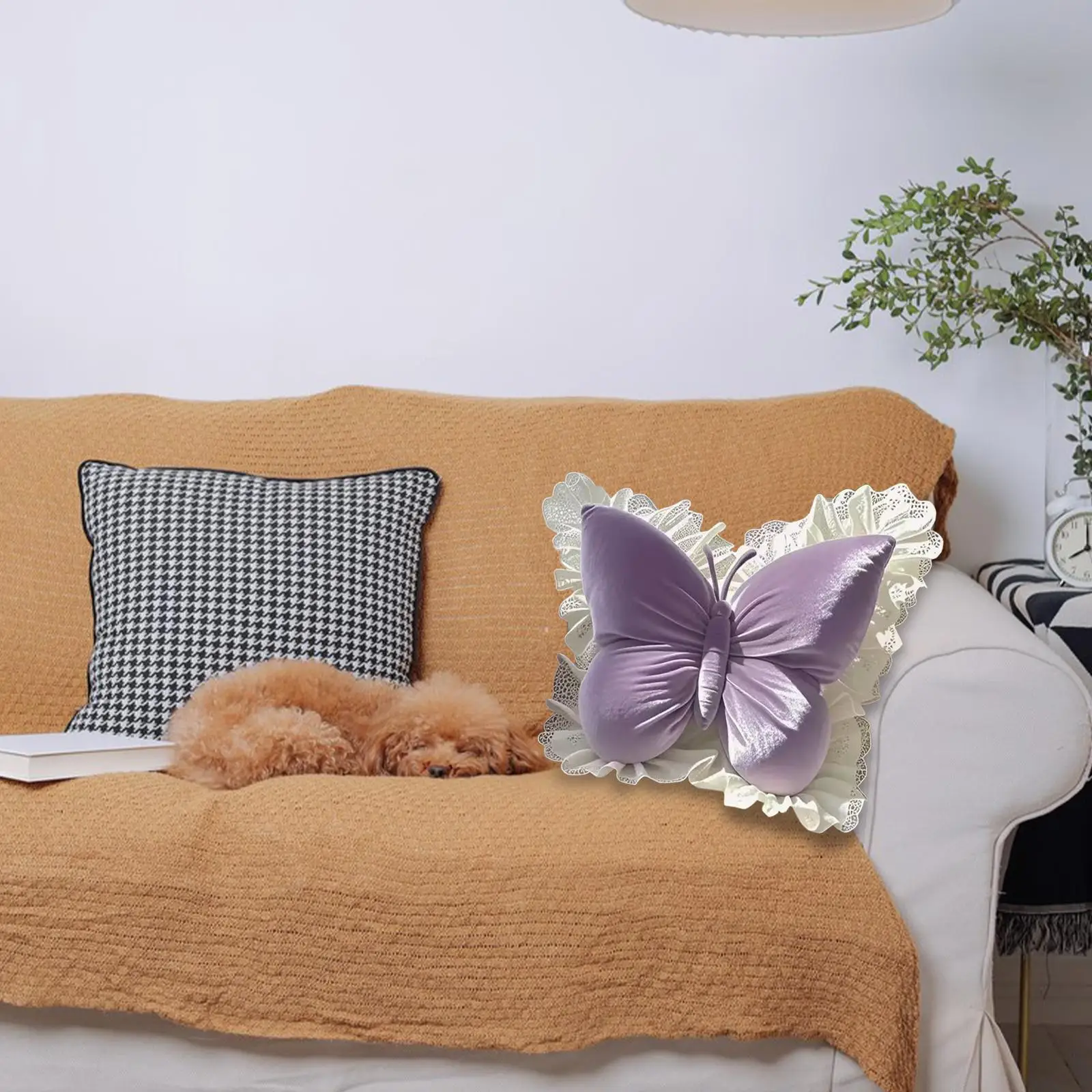 Butterfly Throw Pillow Large Body Cushion Supportive Seat Pad for Sofa Bed Lounge Indoor Room Decor