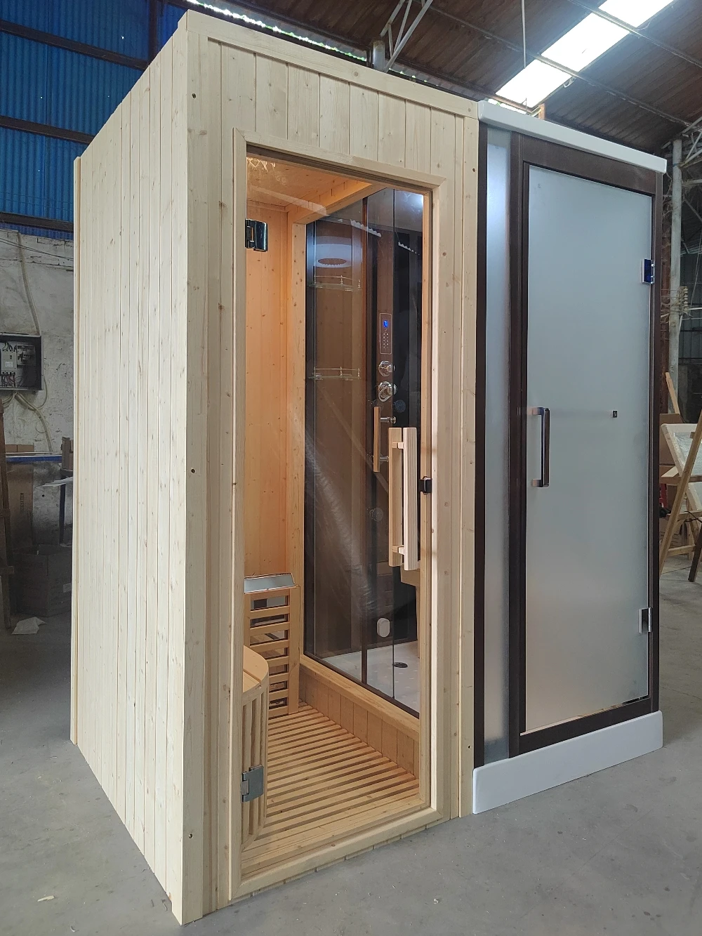 シャワールーム サウナキャビン スチーム＆サウナコンボ、屋内バスルーム スチーム＆サウナ複合室