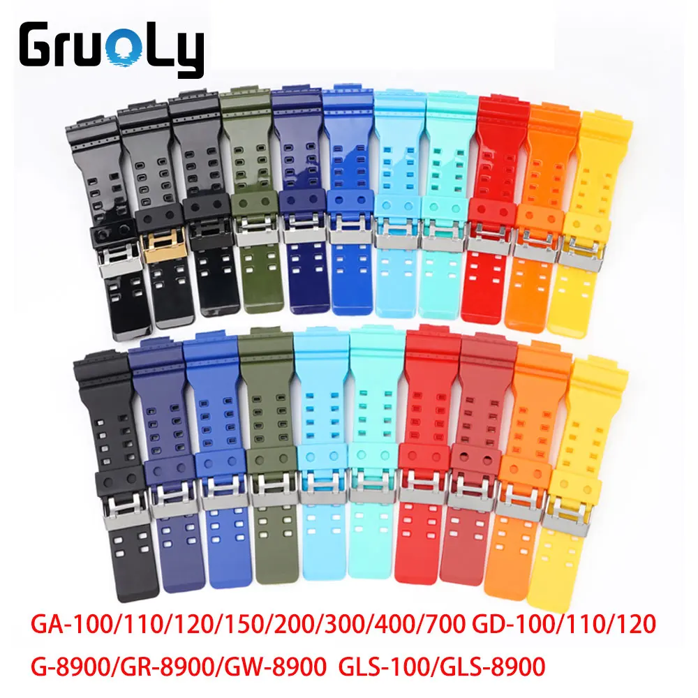 Resin Watch Strap For Casio GA-100/110/120/150/200/300/400/700 GD-100/110/120 G-8900/GR-8900/GW-8900 GLS-100/GLS-8900 Wrist Band