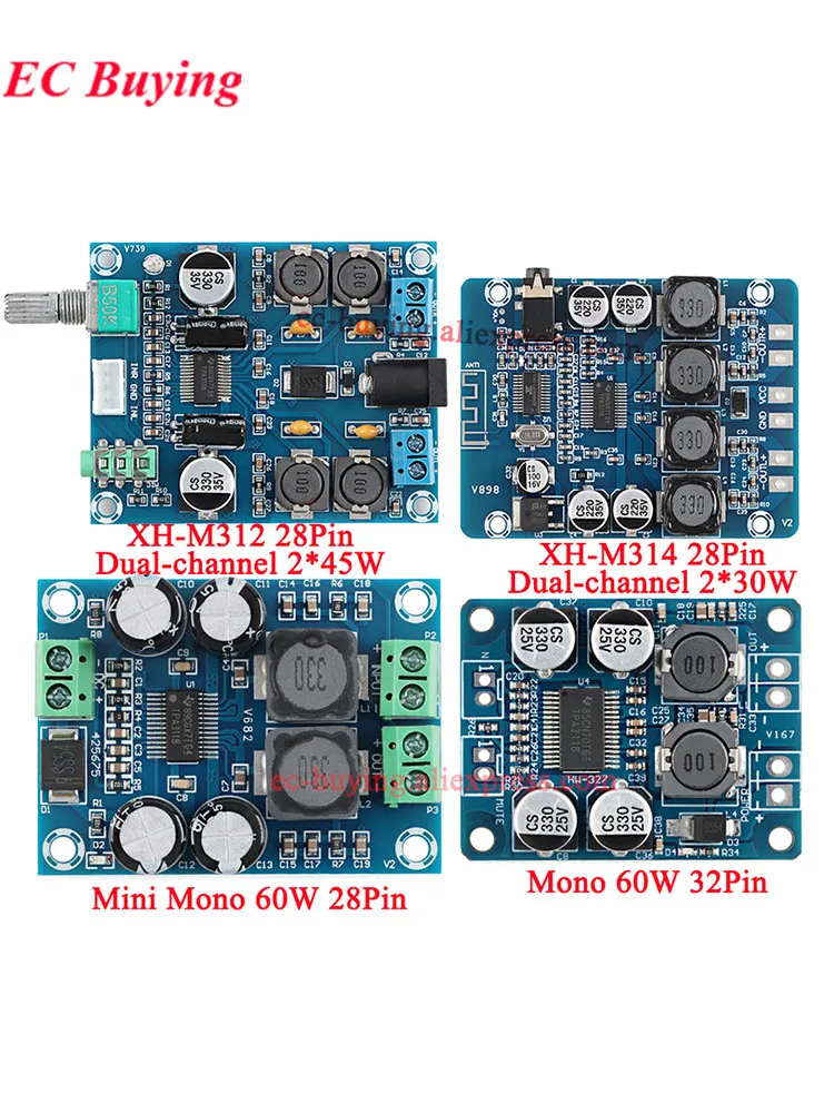 10 szt./1 szt. TPA3118 PBTL 60W Mono Cyfrowy Wzmacniacz Audio Moduł Płytki Wzmacniającej DC 8-24V Dla Arduino Dwukanałowy 2*45W 30W XH-M314 — zdjęcie produktu 7