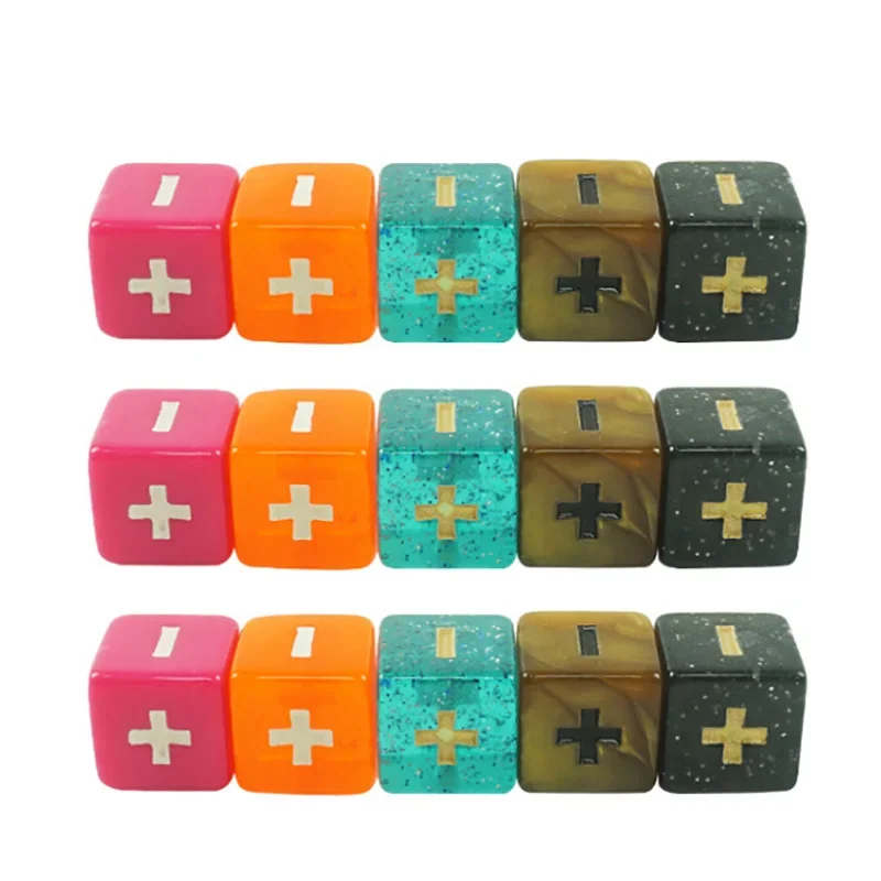 10 PCS Addition/Subtraction Symbol Dice Operation Assistant Props Direction Educational Dice Accessories 16mm