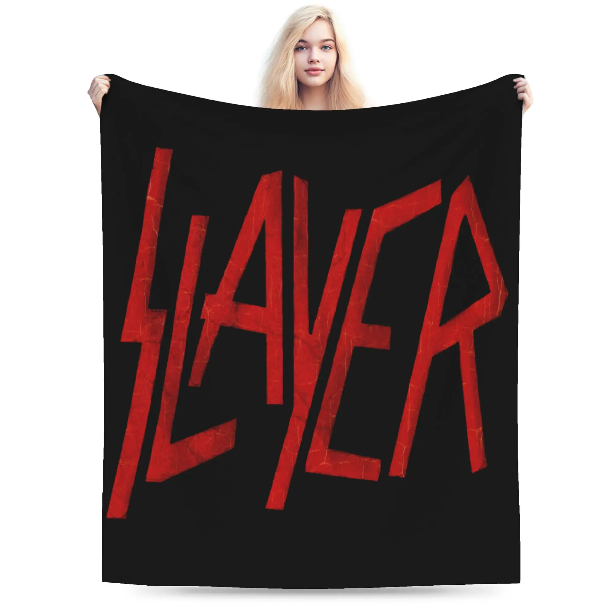 Custom S-Slayers Letter  Blanket 3D Print Soft Flannel Fleece Warm Heavy Metal  Throw Blankets for Office Bed Sofa Quilt