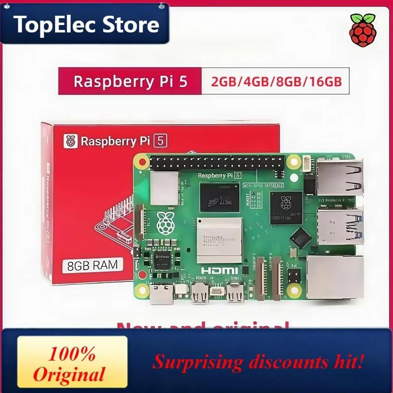 TopElec Raspberry Pi 5 2GB/4GB/8GB/16GB Development Board