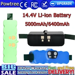 6400mAh/5000mAh 14.4V Rechargeable Battery For iRobot Roomba 500 Vacuum Cleaner Battery 500 600 700 800 900 595 620 650 780 890