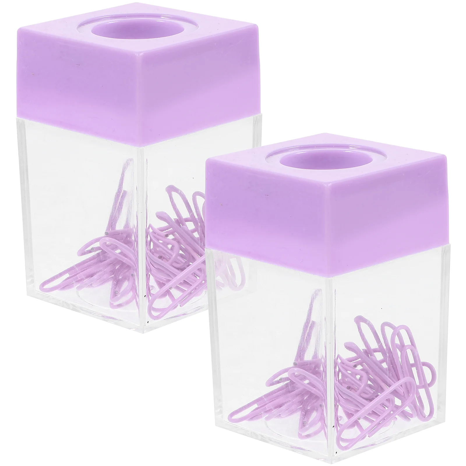 2 Pcs Paper Clip Storage Bucket Home Desk Organizers Paperclip Boxes Student Stationery Multi-functional Binder Holders Staples