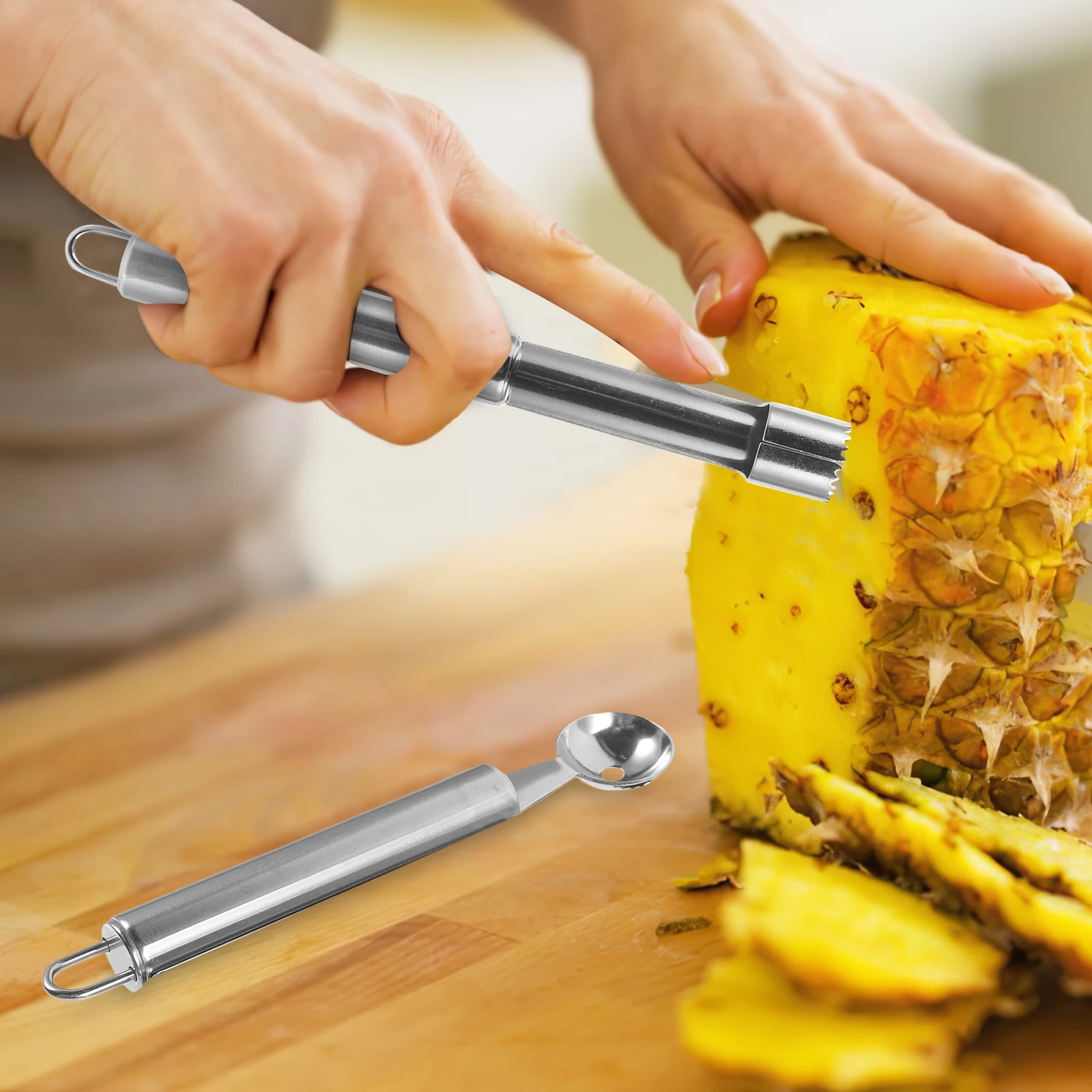 

Stainless Steel Fruit Core Remover Multi Functional Jujube Corers Cherry Pit Extractor Kitchen Gadget Pineapple Slicer Tool