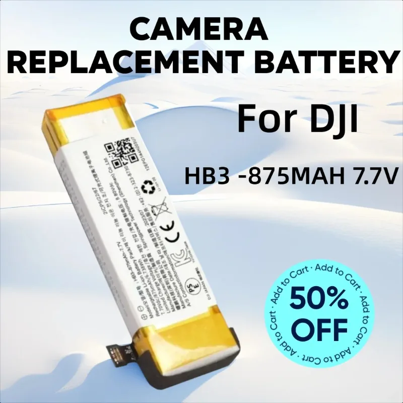 HB3 -875 MAH 7,7 V per DJI Osmo Pocket 1 Pocket II Pocket 2 2ICP5/22/67 Batteria sostitutiva per fotocamera