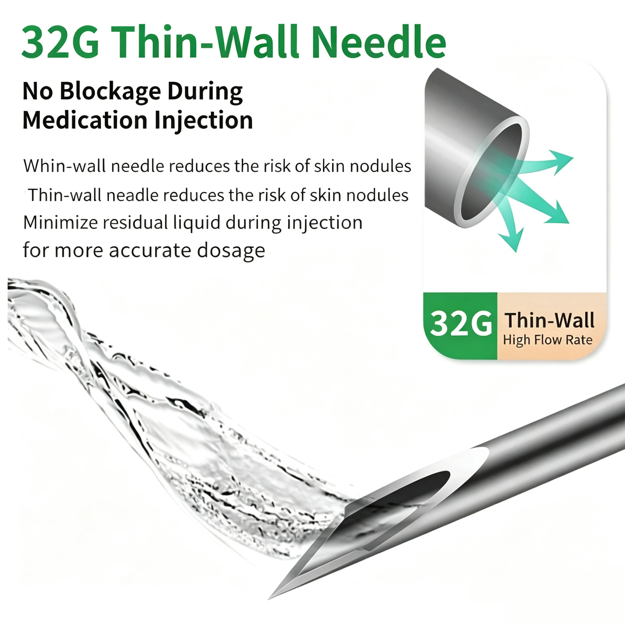 10/50/100PCS Pen Needles for Insulin Injection-4mm Insulin Pens Nibs Individual Packaging Insulin Needle Accessorie