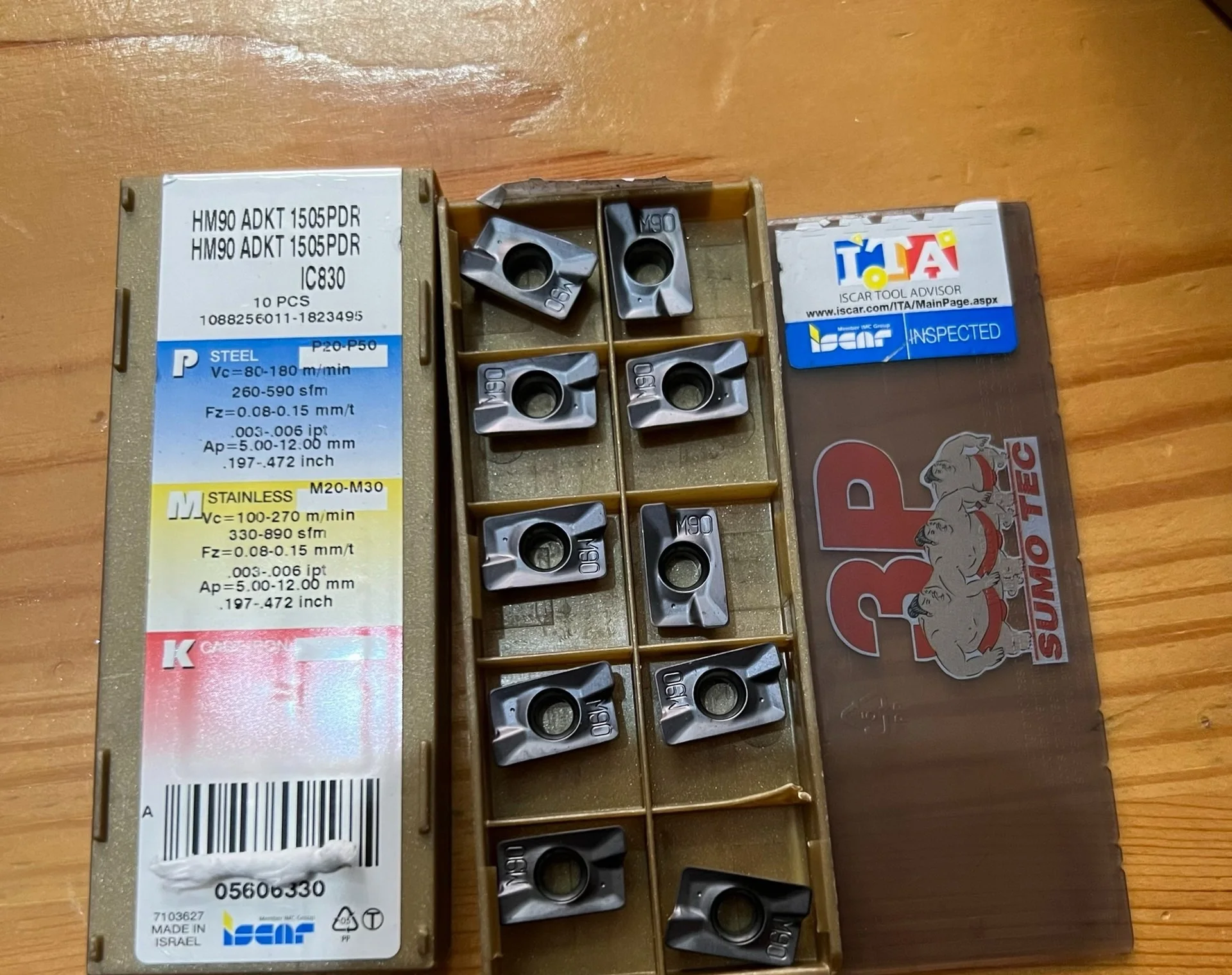 

Hard alloy cutting blades HM90ADKT1505PDR IC830