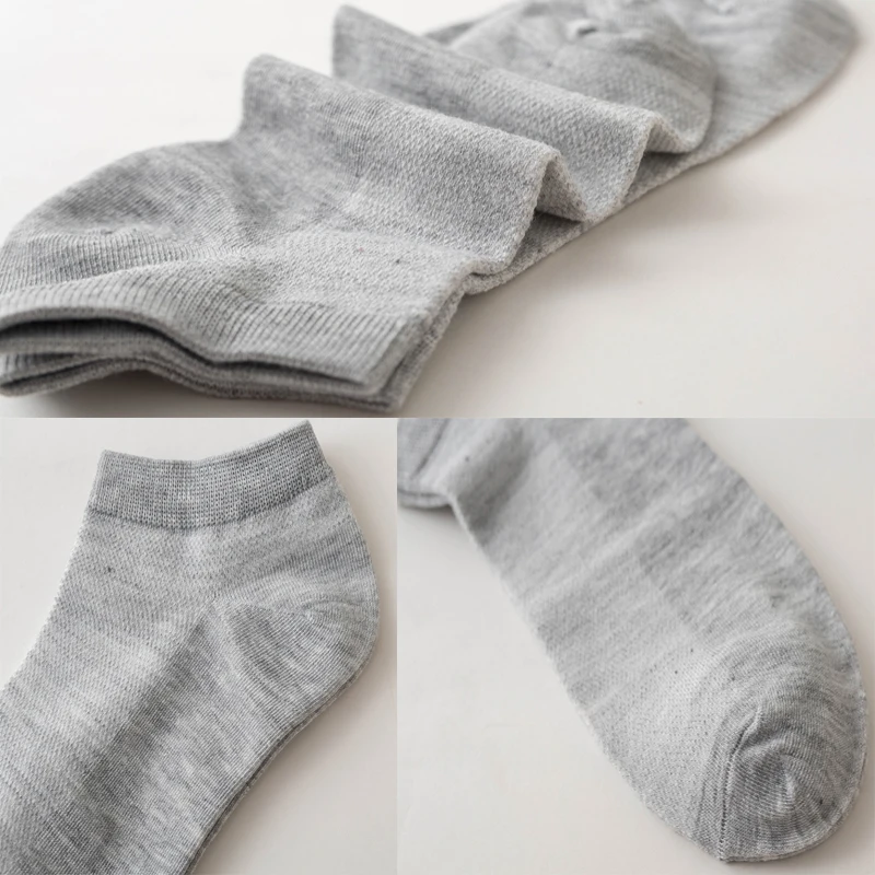 10Pairs Men Mesh Socks Organic Cotton Ankle Breathable Black White Business Summer Thin Short Male Sock High Quality