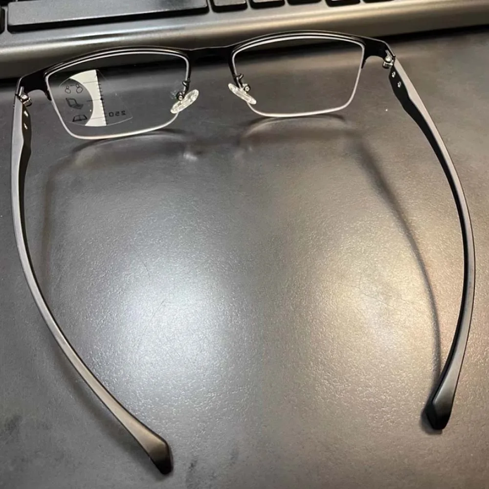 

New Transparent Anti Blu-ray Glasses PC Plastic Half-frame Business Glasses Alloy Costume Accessory Men Alloy Sunnies Elderly