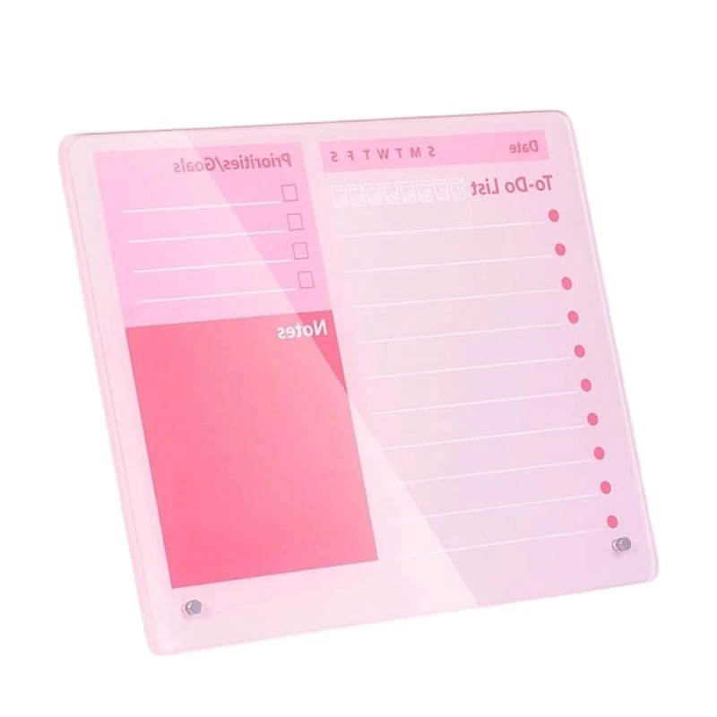 Leading-Acrylic Dry Erase Board 15.7X11.8, Frameless Tabletop Whiteboard With Stand, To-Do List Planner For Offices Home School