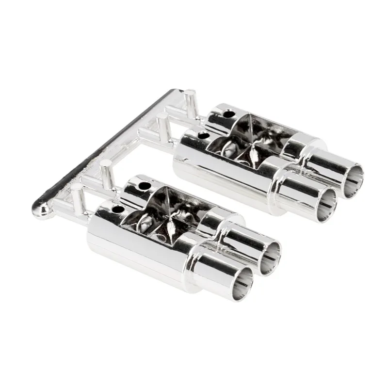 Dual-Outlet Exhaust Pipe Tailpipe for 1/10 RC Car Off Road Buggy Traxxas Tamiya HSP HPI Kyosho Decoration Parts