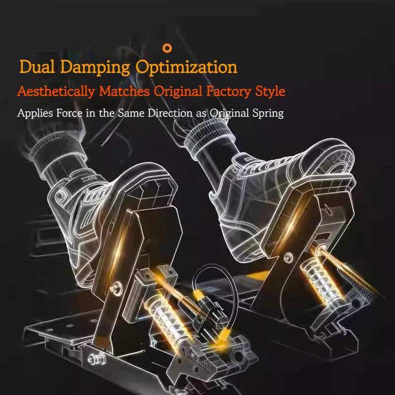 مجموعة ترقية الدواسة ODDOR T598، مخمدات هيدروليكية قابلة للتعديل للفرامل والخانق، تحميل قابل للتخصيص 3-60 كجم